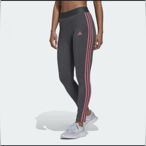 Adidas gray and coral pink leggings women’s size XS. Gym running workout